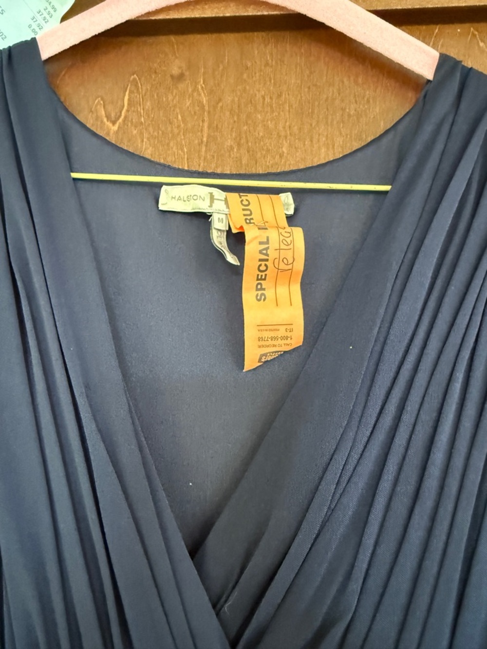 Halston Heritage Evening Dress-Navy Blue - Picture 3 of 6